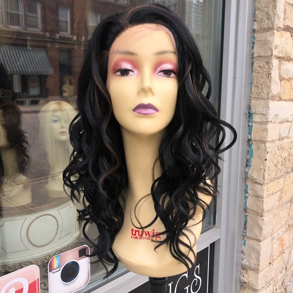Fulllace full lace wig highlights black 1B/30 Wig main image 5